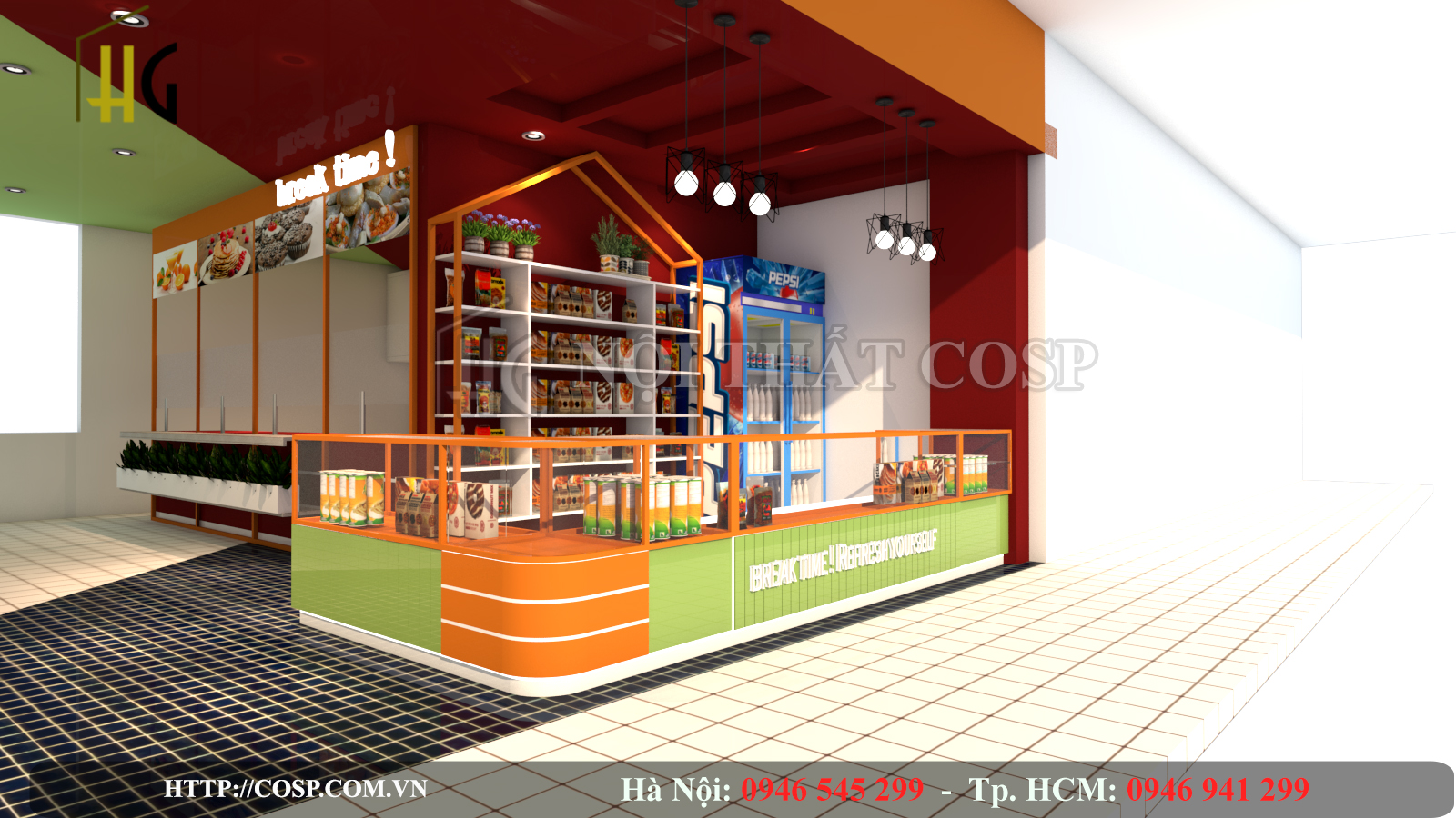 Thiết Kế Quầy Căng - Tin - Anh Tuyên